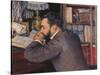 Portrait of Henri Cordier-Gustave Caillebotte-Stretched Canvas