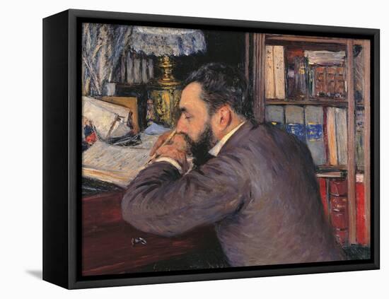 Portrait of Henri Cordier-Gustave Caillebotte-Framed Stretched Canvas