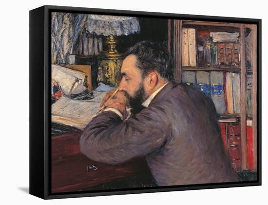 Portrait of Henri Cordier-Gustave Caillebotte-Framed Stretched Canvas