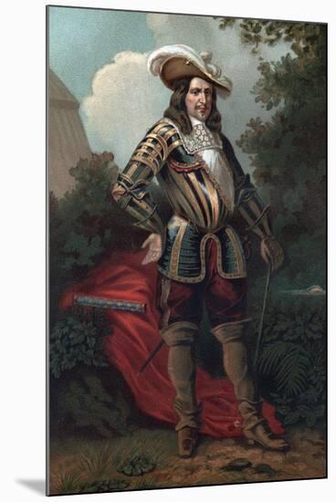 Portrait of Henri de La Tour d'Auvergne, Vicomte de Turenne (1611-1675), Marshal of France-French School-Mounted Giclee Print