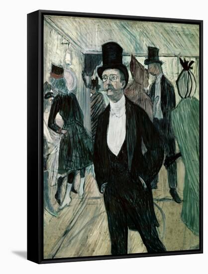 Portrait of Henri Fourcade-Henri de Toulouse-Lautrec-Framed Stretched Canvas