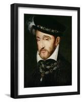 Portrait of Henri II (1519-59)-Francesco Primaticcio-Framed Giclee Print