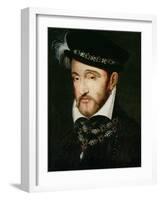 Portrait of Henri II (1519-59)-Francesco Primaticcio-Framed Giclee Print