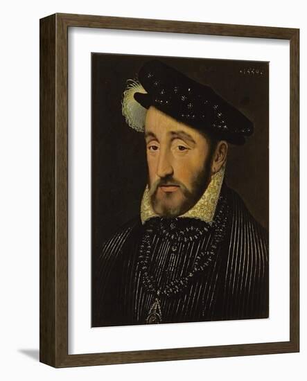 Portrait of Henri II of France-Francois Clouet-Framed Giclee Print