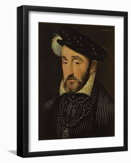 Portrait of Henri II of France-Francois Clouet-Framed Giclee Print