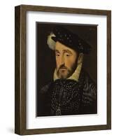 Portrait of Henri II of France-Francois Clouet-Framed Giclee Print