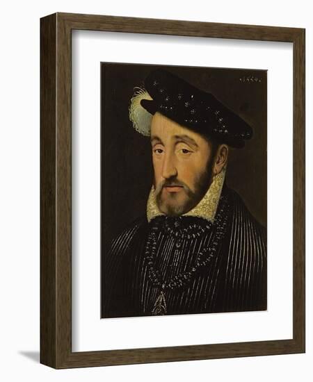 Portrait of Henri II of France-Francois Clouet-Framed Giclee Print