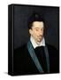 Portrait of Henri III, King of France from 1574, Assassinated in Paris 1589-Francois Quesnel-Framed Stretched Canvas