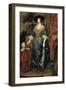 Portrait of Henrietta Maria with a Dwarf-Sir Anthony Van Dyck-Framed Art Print