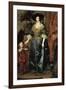 Portrait of Henrietta Maria with a Dwarf-Sir Anthony Van Dyck-Framed Art Print