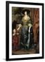 Portrait of Henrietta Maria with a Dwarf-Sir Anthony Van Dyck-Framed Art Print