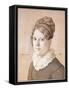 Portrait of Henriette Schnorr Von Carolsfeld, 1817-Julius Schnorr von Carolsfeld-Framed Stretched Canvas