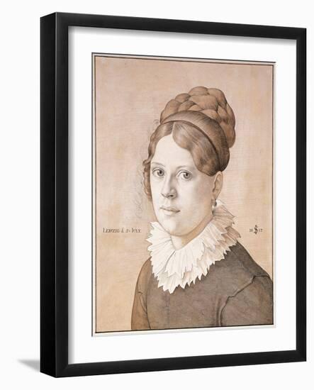 Portrait of Henriette Schnorr Von Carolsfeld, 1817-Julius Schnorr von Carolsfeld-Framed Giclee Print