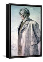 Portrait of Henrik Ibsen, 1895-Erik Theodor Werenskiold-Framed Stretched Canvas