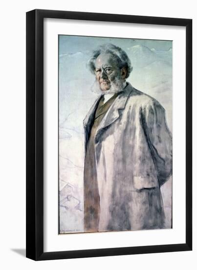 Portrait of Henrik Ibsen, 1895-Erik Theodor Werenskiold-Framed Giclee Print