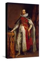 Portrait of Henry Danvers, 1st Earl of Danby, in Robes as Knight of the Garter, End 1630S-Sir Anthony Van Dyck-Stretched Canvas