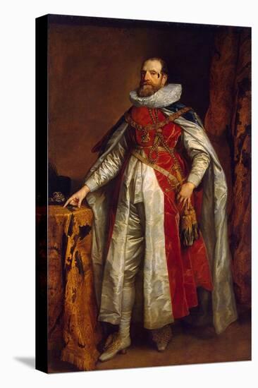 Portrait of Henry Danvers, 1st Earl of Danby, in Robes as Knight of the Garter, End 1630S-Sir Anthony Van Dyck-Stretched Canvas