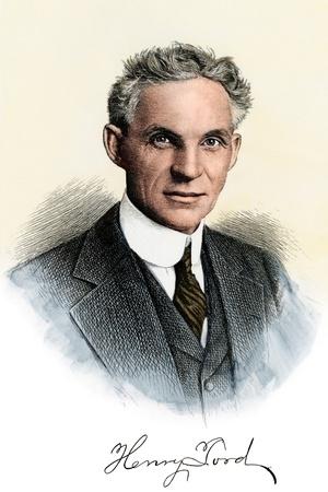 Portrait of Henry Ford (1863-1947), American Industrialist and Founder ...