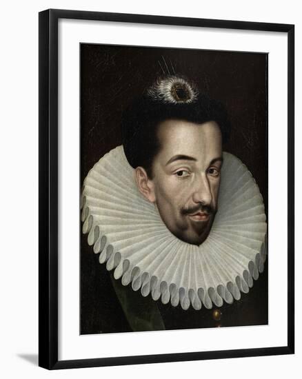 Portrait of Henry III of France, King of Poland and Grand Duke of Lithuania, 1580s-François Quesnel-Framed Giclee Print