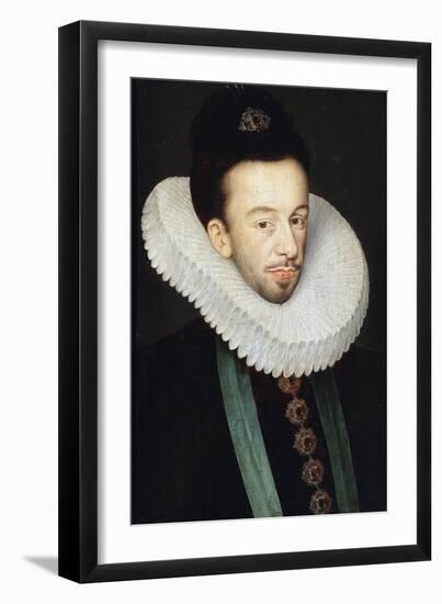 Portrait of Henry III of France, King of Poland and Grand Duke of Lithuania Par Quesnel, Francois (-Francois Quesnel-Framed Giclee Print