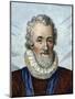Portrait of Henry IV (1553-1610), King of France-French School-Mounted Giclee Print