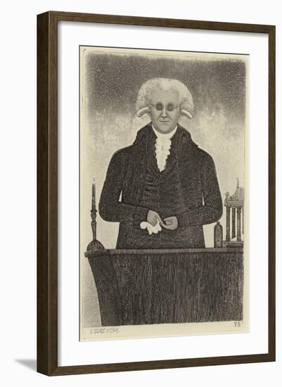 Portrait of Henry Moyes-John Kay-Framed Giclee Print