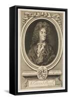 Portrait of Henry Purcell (1659-1695) Engraved by Robert White (1645-1703)-Johann Closterman-Framed Stretched Canvas