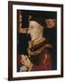 Portrait of Henry V (1387-1422) (During Restoration) (Oil on Panel) (See 99913)-English-Framed Giclee Print