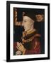 Portrait of Henry V (1387-1422) (During Restoration) (Oil on Panel) (See 99913)-English-Framed Giclee Print