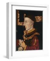 Portrait of Henry V (1387-1422) (During Restoration) (Oil on Panel) (See 99913)-English-Framed Premium Giclee Print