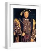 Portrait of Henry VIII (1491-1547) Aged 49, 1540-Hans Holbein the Younger-Framed Premium Giclee Print