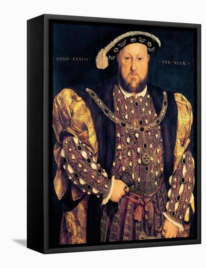 Portrait of Henry VIII (1491-1547) Aged 49, 1540-Hans Holbein the Younger-Framed Stretched Canvas