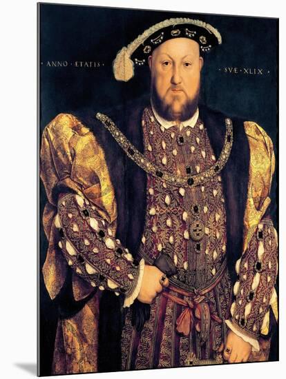 Portrait of Henry VIII (1491-1547) Aged 49, 1540-Hans Holbein the Younger-Mounted Giclee Print