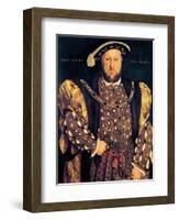 Portrait of Henry VIII (1491-1547) Aged 49, 1540-Hans Holbein the Younger-Framed Giclee Print