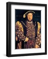 Portrait of Henry VIII (1491-1547) Aged 49, 1540-Hans Holbein the Younger-Framed Giclee Print