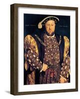 Portrait of Henry VIII (1491-1547) Aged 49, 1540-Hans Holbein the Younger-Framed Giclee Print