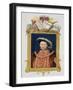 Portrait of Henry VIII as Defender of the Faith from "Memoirs of the Court of Queen Elizabeth"-Sarah Countess Of Essex-Framed Giclee Print