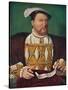 'Portrait of Henry VIII (Hampton Court Palace)', c1530, (1903)-Joos Van Cleve-Stretched Canvas