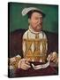 'Portrait of Henry VIII (Hampton Court Palace)', c1530, (1903)-Joos Van Cleve-Stretched Canvas