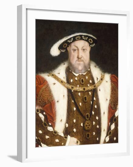 Portrait of Henry VIII-Hans Holbein the Younger-Framed Giclee Print