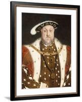 Portrait of Henry VIII-Hans Holbein the Younger-Framed Giclee Print