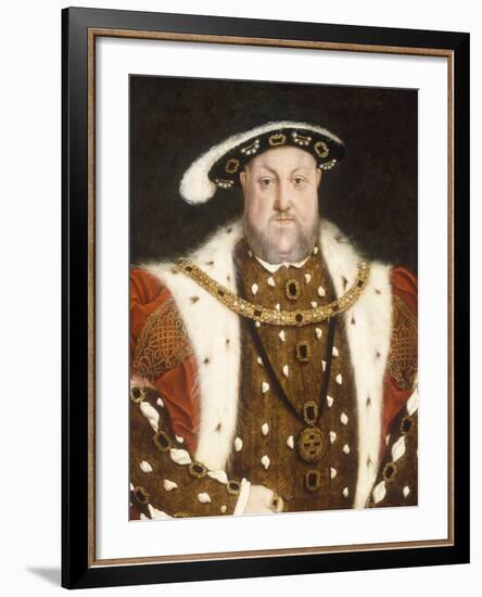 Portrait of Henry VIII-Hans Holbein the Younger-Framed Giclee Print