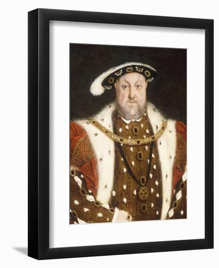 Portrait of Henry VIII-Hans Holbein the Younger-Framed Giclee Print