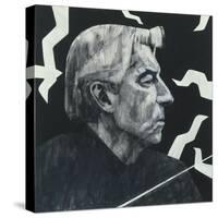 Portrait of Herbert von Karajan, illustration for 'The Sunday Times', 1970s-Barry Fantoni-Stretched Canvas