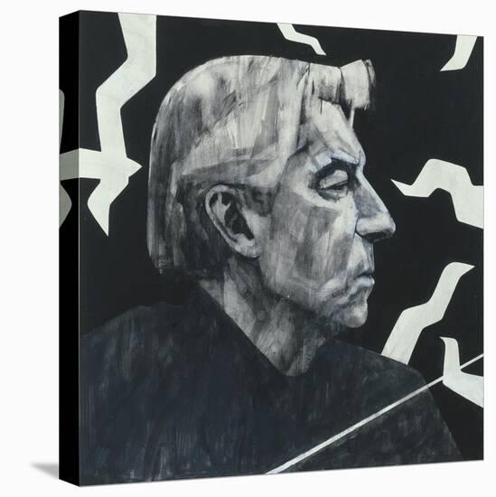 Portrait of Herbert von Karajan, illustration for 'The Sunday Times', 1970s-Barry Fantoni-Stretched Canvas