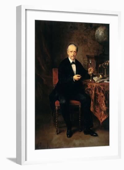 Portrait of Hermann Ludwig Ferdinand Von Helmholtz, 1881 (Oil on Canvas)-Ludwig Knaus-Framed Giclee Print