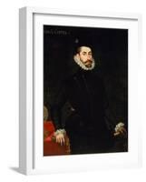 Portrait of Hernan Cortes-Alonso Sanchez Coello-Framed Giclee Print