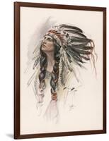 Portrait of Hiawatha-Harrison Fisher-Framed Photographic Print