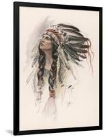 Portrait of Hiawatha-Harrison Fisher-Framed Photographic Print