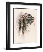 Portrait of Hiawatha-Harrison Fisher-Framed Photographic Print